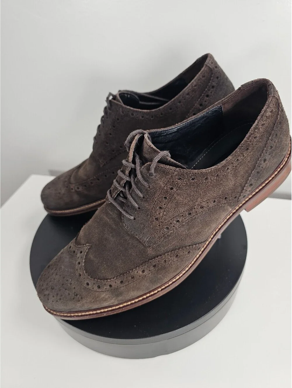 Gordon Rush Brown Suede Wingtip Dress Shoes